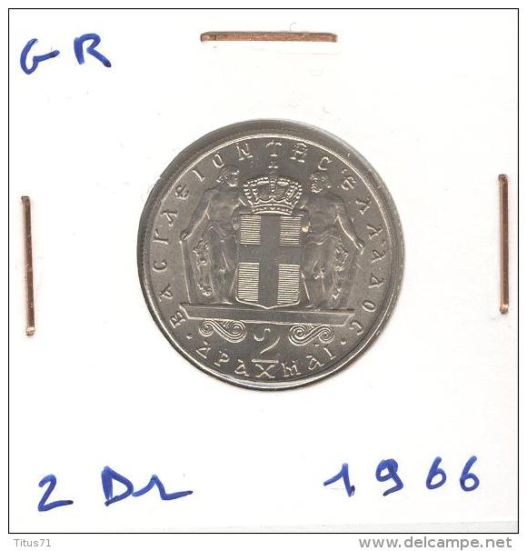 2 Drachme Grèce / Greece 1966 - Grèce