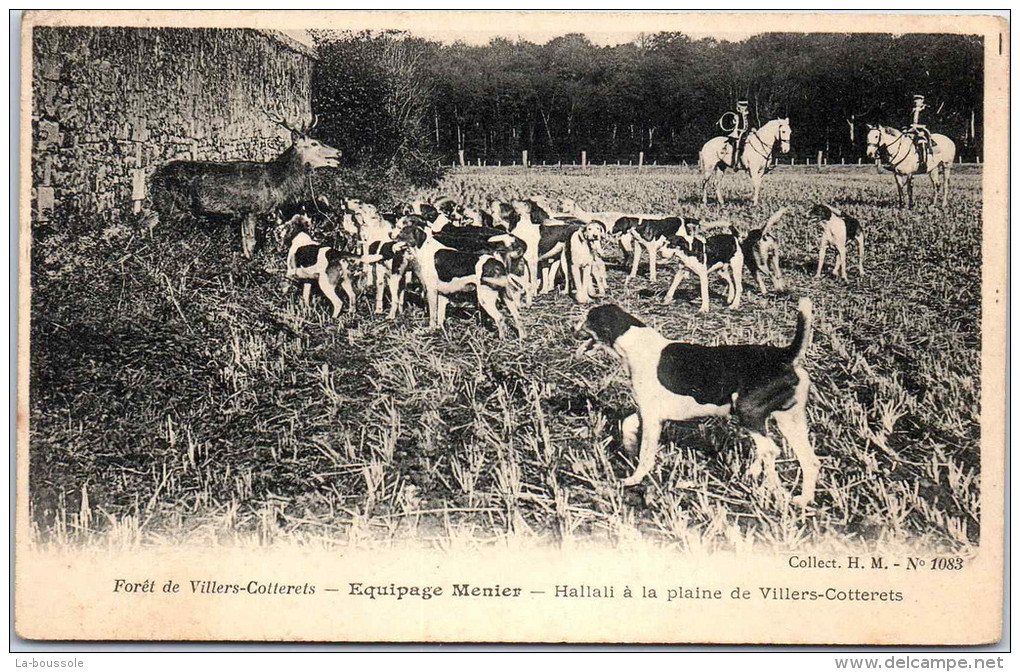 02 VILLERS COTTERETS - Chasse à Courre - équipage - Villers Cotterets