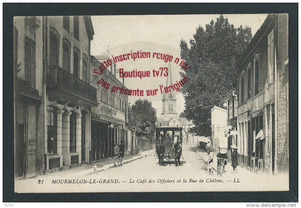 K1373 - MOURMELON Le GRAND Le Café Des Officiers Et Rue De Chalons - (51 - Marne) - Mourmelon Le Grand