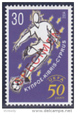 Zypern 2004. Specimen. Fussball. 50 Years UEFA (B.1472.1) - Nuevos