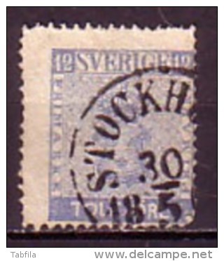 SUEDE - SVERIGE - 1858 - Timbre Courant - 12 Ore Obl. - 1855-1871 Clásicos