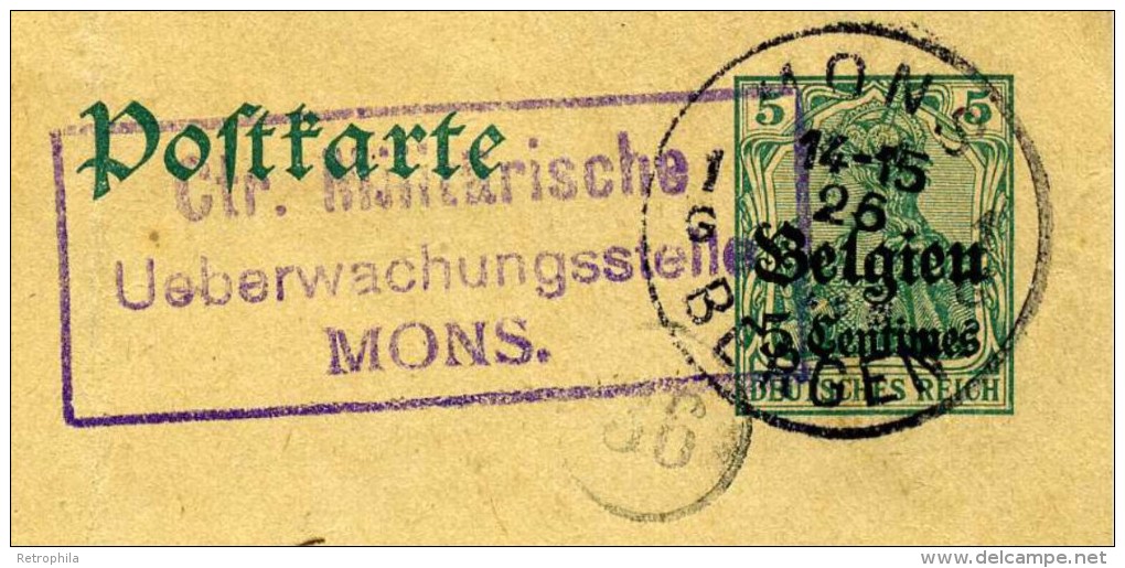 BELGIQUE - CARTE-LETTRE ENTIER POSTAL &ndash; OCCUPATION ALLEMANDE - 1915 - Cartes-lettres