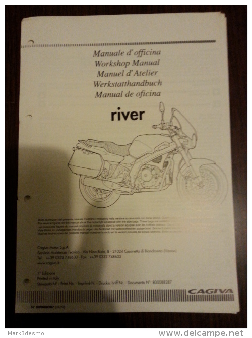 Cagiva River 600 1999  Manuale Officina Originale-workshop Manual-Manuel D´atelier -Werkstatthandbuch - Motorräder