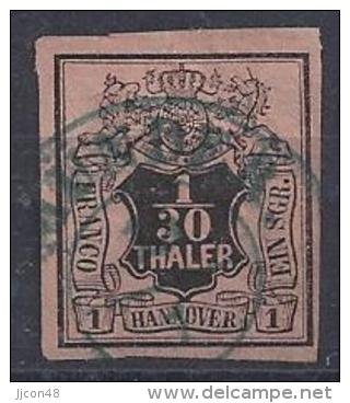 Germany (Hannover)  1851-55  (o) Mi.3a - Hannover