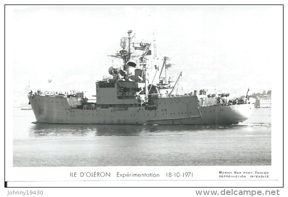 CP PHOTO: " ILE D'OLERON " - EXPERIMENTATION  A 610 -  18-10-1971 (  -  BATEAU DE GUERRE ) - Guerre