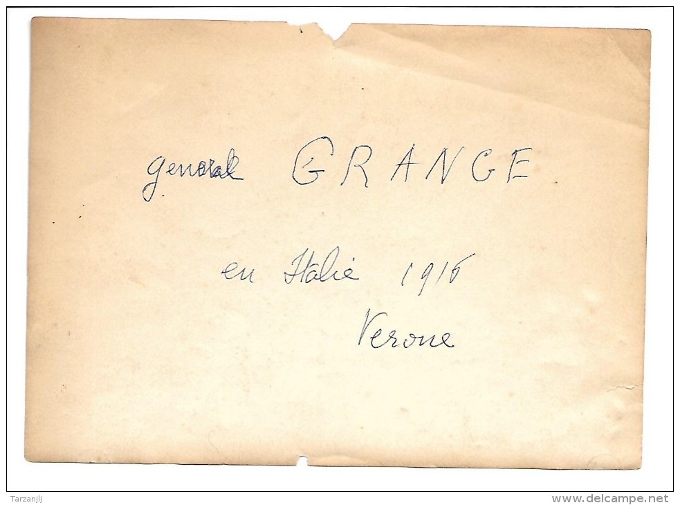 Photographie Militaires France 1918 Verone Italie (Général Louis Edmond GRANGE à Cheval) - Documents