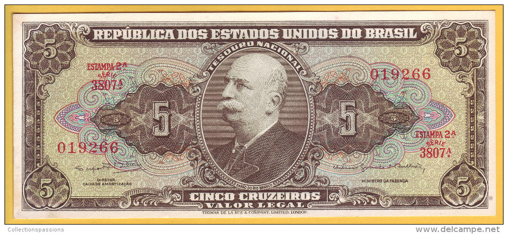 BRESIL - Billets De 5 Cruzeiros. Pick: 176d. NEUF - Brasil