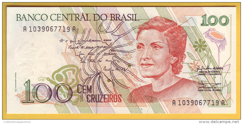 BRESIL - Billet De 100 Cruzeiros. (1990). Pick: 228. NEUF - Brazil