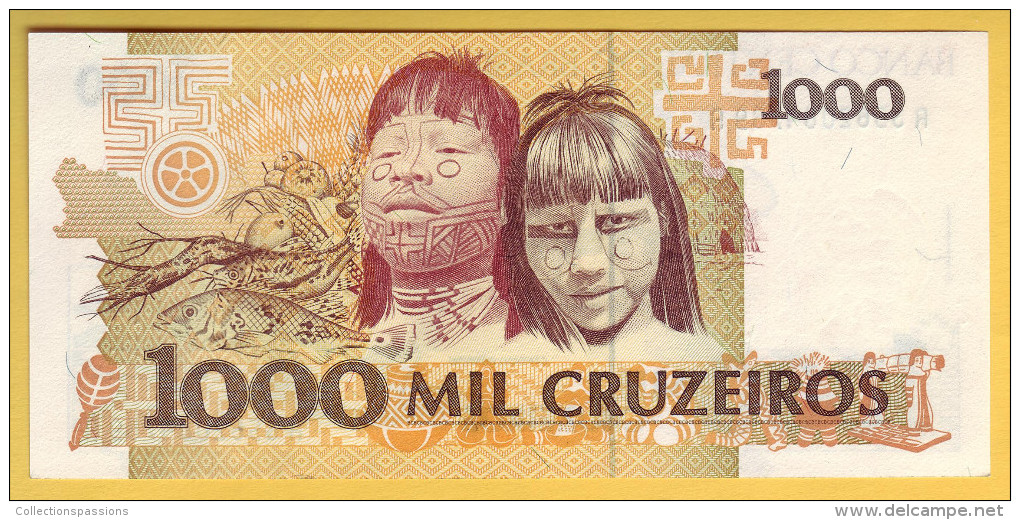 BRESIL - Billet De 1000 Cruzeiros. (1990-91). Pick: 231b. NEUF - Brazil