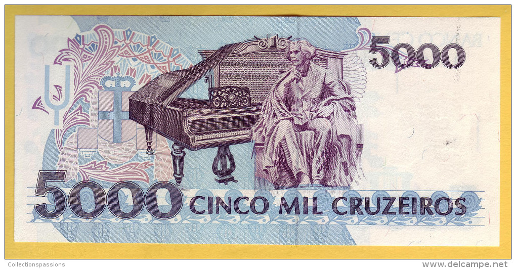 BRESIL - Billet De 5000 Cruzeiros. (1990-93). Pick: 232c. NEUF - Brazil