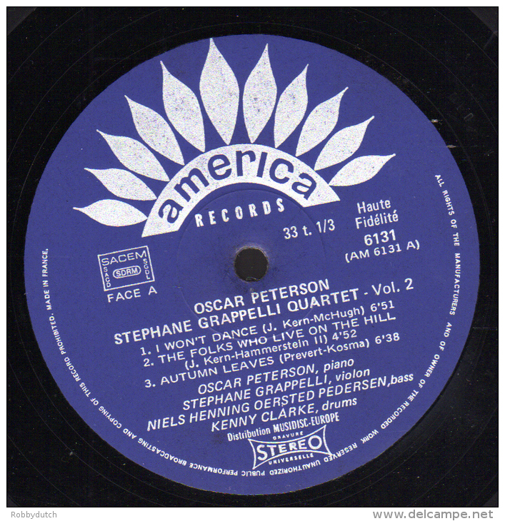 * LP *  OSCAR PETERSON / STEPHANE GRAPPELLI - QUARTET Vol.2 (France 1975 EX-!!!) - Jazz