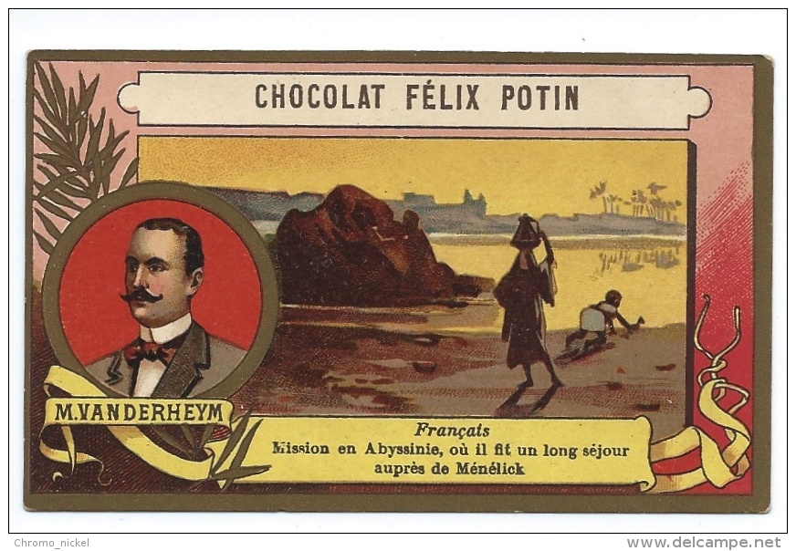 France M. Vanderheym Abyssinie Ménélick Chocolat Félix Potin TB - Félix Potin