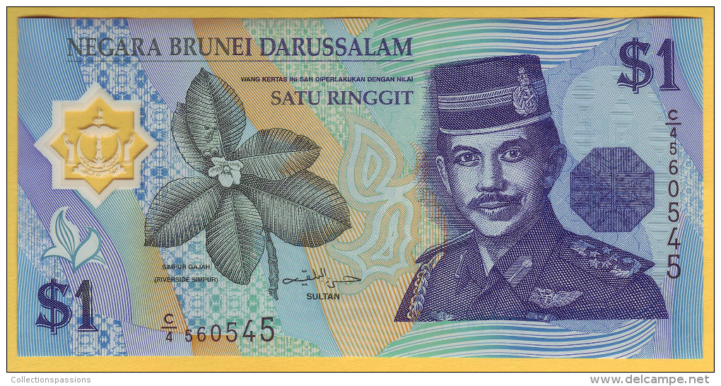 BRUNEI - Billet De 1 Ringgit. (1996). Billet En Polymère; Pick: 22. NEUF - Brunei