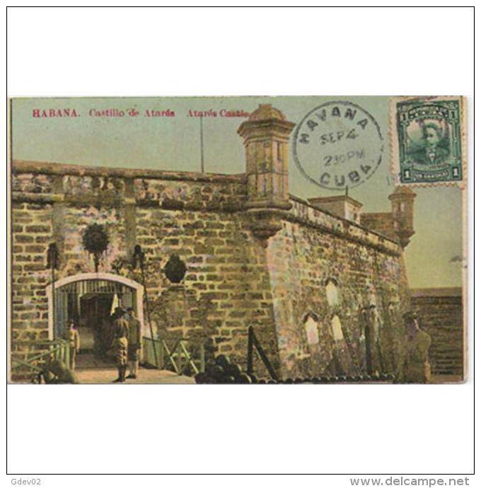 CBATP0881-LFT6027TBAA. TARJETA POSTAL DE CUBA.Antiguas Murallas De Defensa Con Guardia,de LA HABANA.circulada - Antigüedad