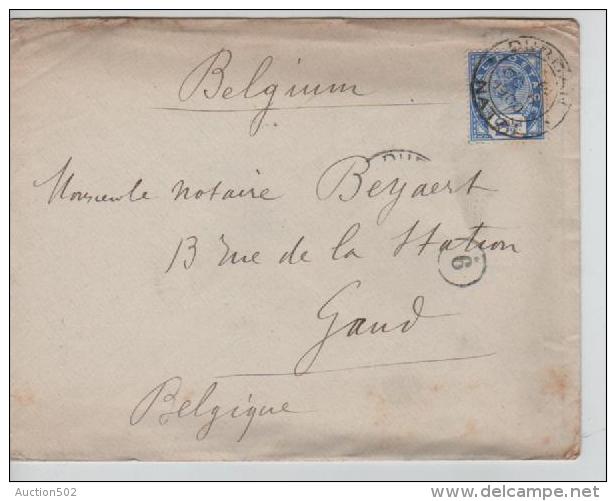 Lettre D'Afrique Du Sud Du Consulat Belge C.Durban En 1900 V. Gand C. D'arrivée PR1380 - Autres & Non Classés