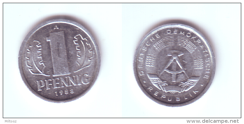 Germany DDR 1 Pfennig 1988 A - 1 Pfennig