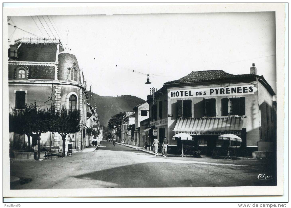 (65) LOURES-BAROUSSE (Htes-Pyr.) Rue Nationale    (Hôtel Des Pyrénées) - Autres & Non Classés