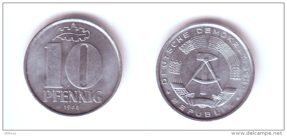 Germany DDR 10 Pfennig 1965 A - 10 Pfennig