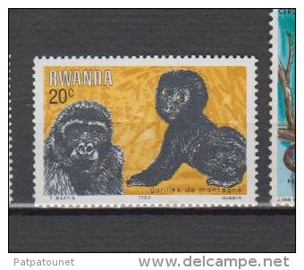 Rwanda YV 1117/8 N 1983 Gorille - Gorilas