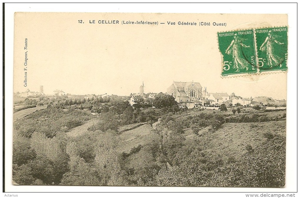 CPA 44 LE CELLIER VUE GENERALE COTE OUEST - Le Cellier