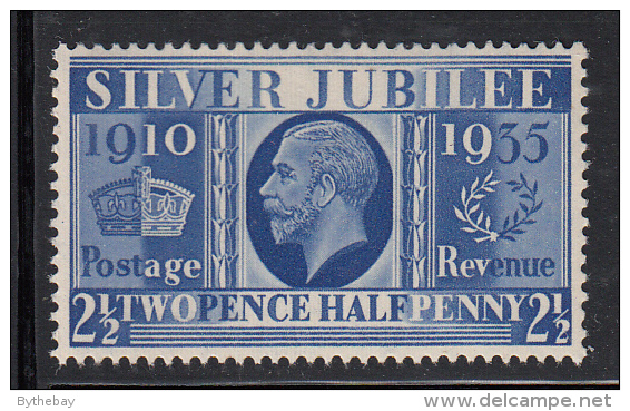 Great Britain MH Scott #229 2 1/2p George V Silver Jubilee Issue - Neufs
