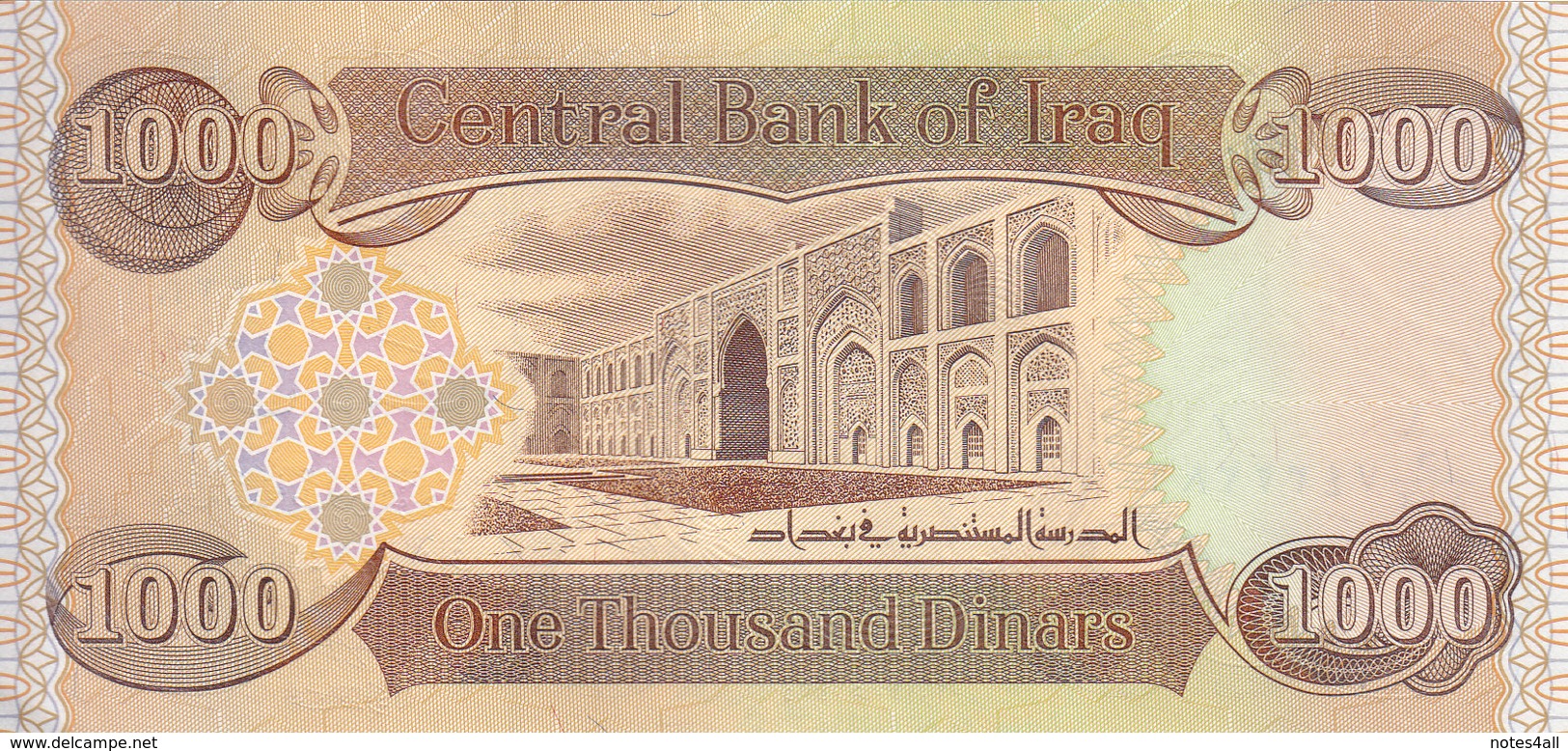 IRAQ 1000 DINAR 2013 P-99 LOT X5 UNC Notes */* - Iraq