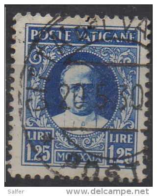 VATICANO  1929  Conciliazione  L. 1,25 Usato / Used - Oblitérés