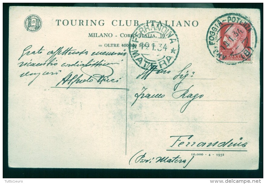MILANO 1934 - PROPAGANDA TOURING CLUB ITALIANO. - Pubblicitari