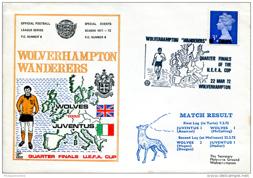 Souvenir Philatélique Wolverhampton Wanderers - Juventus De Turin - Other & Unclassified