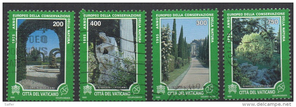 VATICANO  1995 Natura  L. 200-300-400-750  Usati / Used - Oblitérés