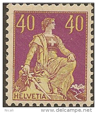 SWITZERLAND 1908 40c SG 236 HM #KG157 - Unused Stamps