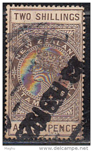 New  Zealand Used 2s6d, Perf., 12&frac12;, Fiscal , Revenue, - Fiscaux-postaux