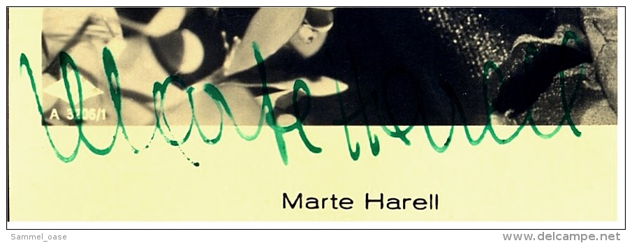 Autogramm  Marte Harell  Handsigniert  -  Portrait  -  Schauspieler Foto Ross Verlag Nr. A 3706/1 Von Ca.1940 - Autographes