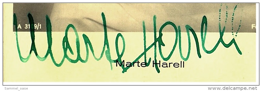 Autogramm  Marte Harell  Handsigniert  -  Portrait  -  Schauspieler Foto Ross Verlag Nr. A 3109/1 Von Ca.1940 - Autogramme