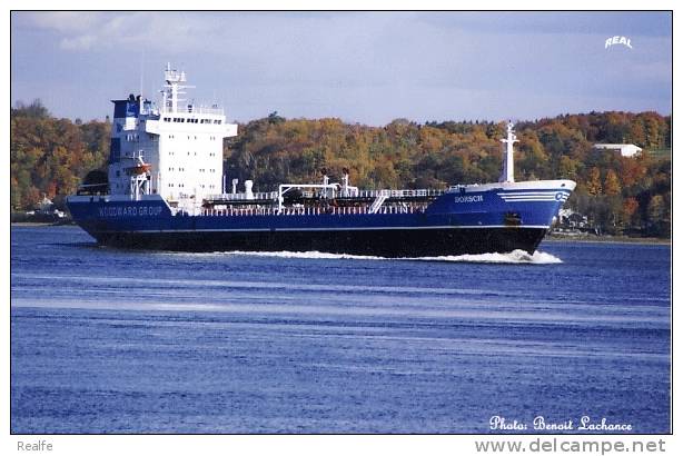 Oil Product Tanker Ship The DORSCH Near  Quebec City Canada - Pétroliers