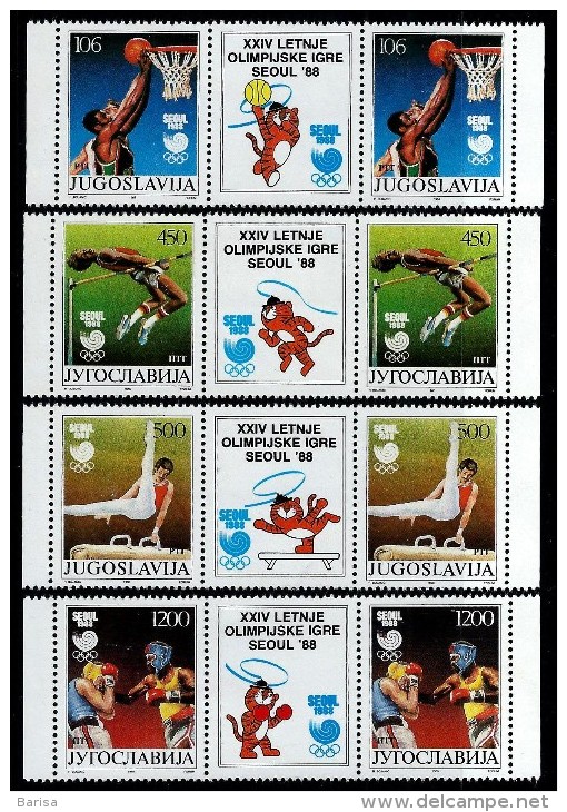 Yugoslavia 1988; Olympic Games, Seoul. MNH (**) - Ete 1988: Séoul