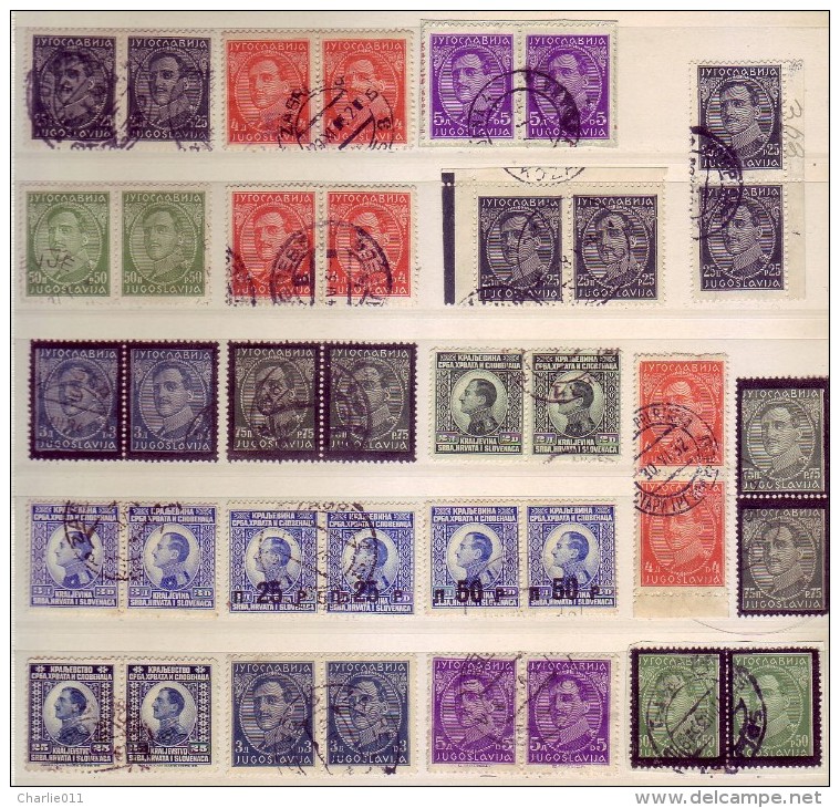 KING ALEXANDER-LOT-PAIRS-SHS-YUGOSLAVIA-1921-1934 - Collections, Lots & Series