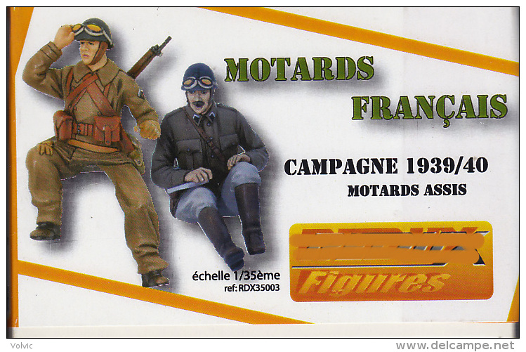 - REDUX - Figurines " Motards Français Campagne 1939/40 " - 1/35°- Réf 35003 - Figurines