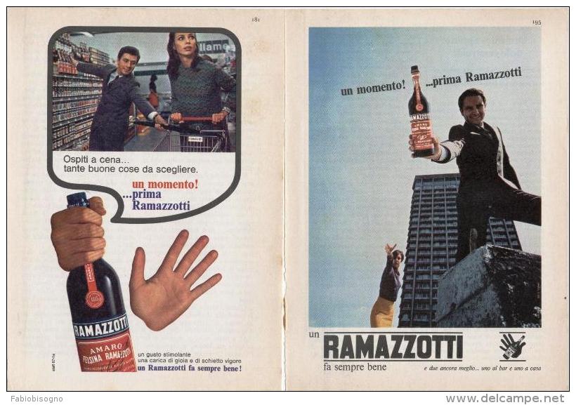 1967/8 -  Amaro RAMAZZOTTI  -  7  Pagine Pubblicità Cm. 13 X 18 - Manifesti