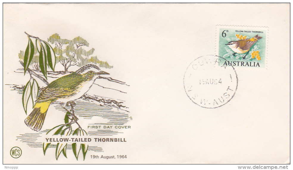 Australia 1964 Birds Yellow Tailed Hornbill  Wesley FDC - FDC