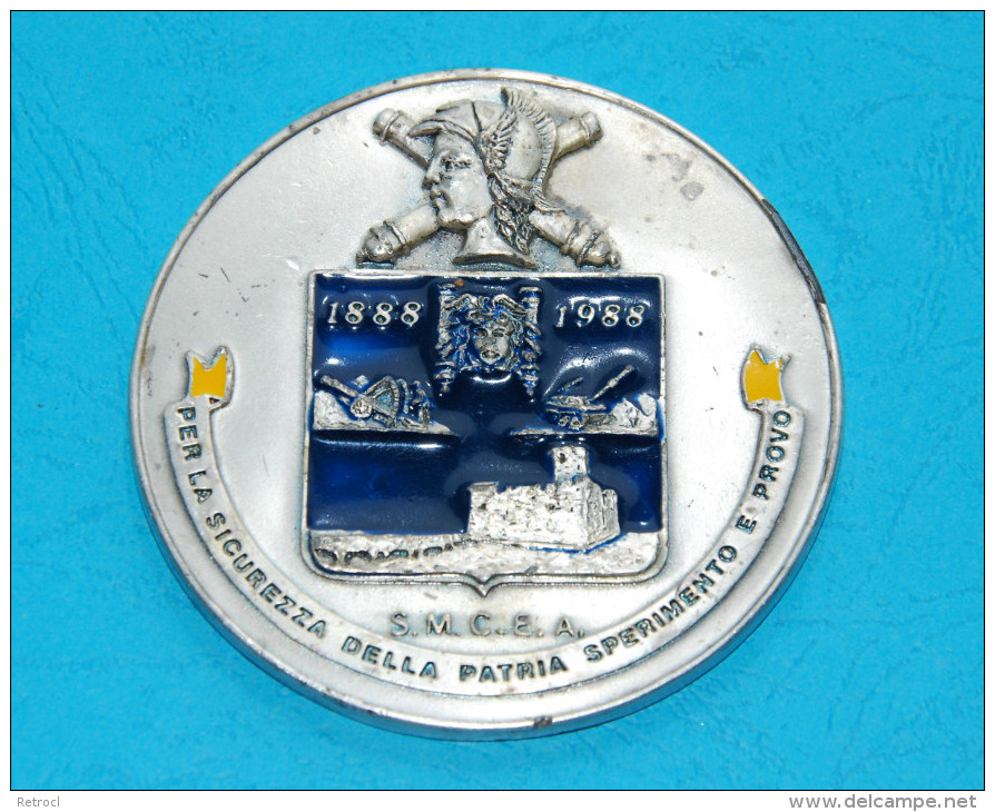 Really A Very Large Medal - Direzione Genio Militare (S.M.C.E.A.) 1888-1988 - 8,8 Cm. Diameter - Italie
