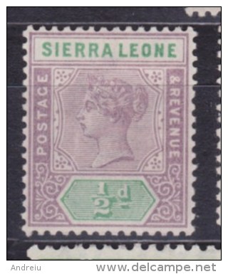 1996/97 Sierra Leone - 1/2d, Dull Mauve & Green - Queen Victoria SG 41,Scott 34  MLH - Sierra Leone (...-1960)