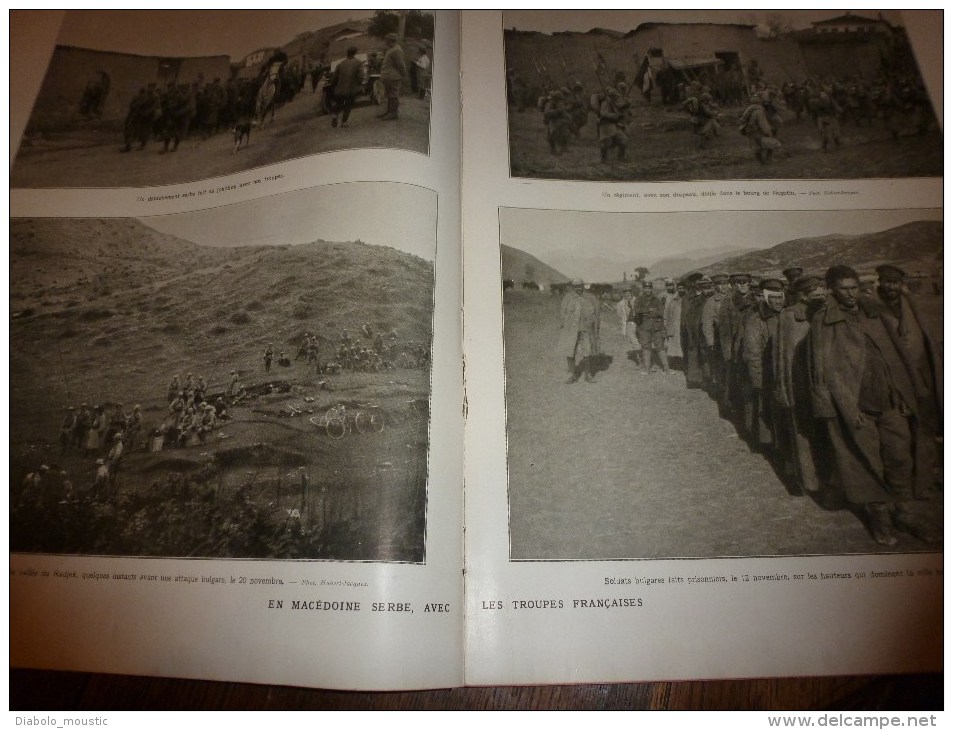 1915 SERBIE;Radjek,Stoumitza;Kamendol;ATHENES;Exploit Des Marins Du NORD-CAPER ;Cuisine Roulante;TSF; Yunnan Torpillé - L'Illustration