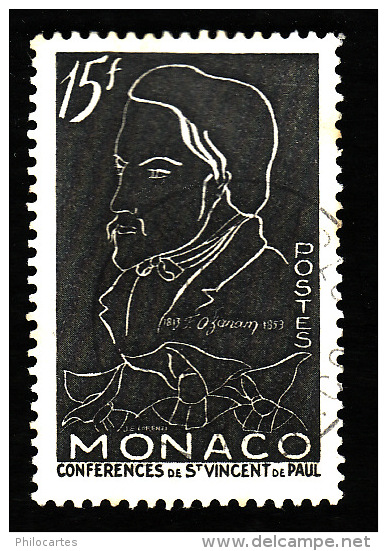 MONACO 1954  -  Y&T 401  -  Ozanam Et  Saint Vincent De Paul  -  Oblitéré - Cote  2.70e - Usados