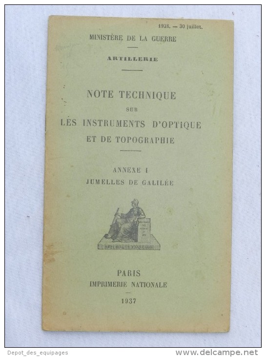 BELLE PAIRE JUMELLES de GALILEE --- M.G. = MINISTERE de la  GUERRE 14-18    #.4