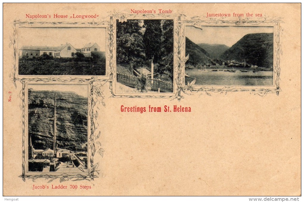 Carte Postale Ancienne 4 Vues De Ste Hélène , Neuve , 2 Scans - Sainte-Hélène