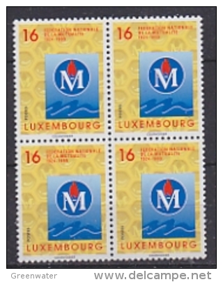 Luxemburg 1999 Mutualite 1v Bl Of 4 ** Mnh (F2656) - Nuevos