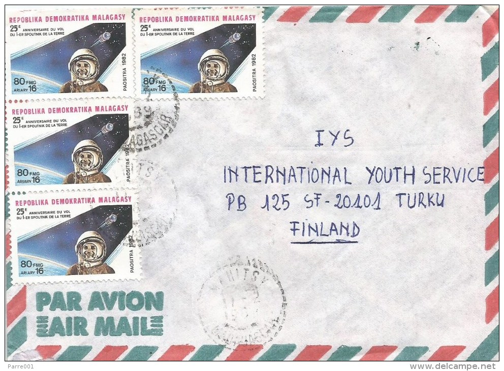 Madagascar 1989 Mahitsy Space Sputnik Cover - Africa