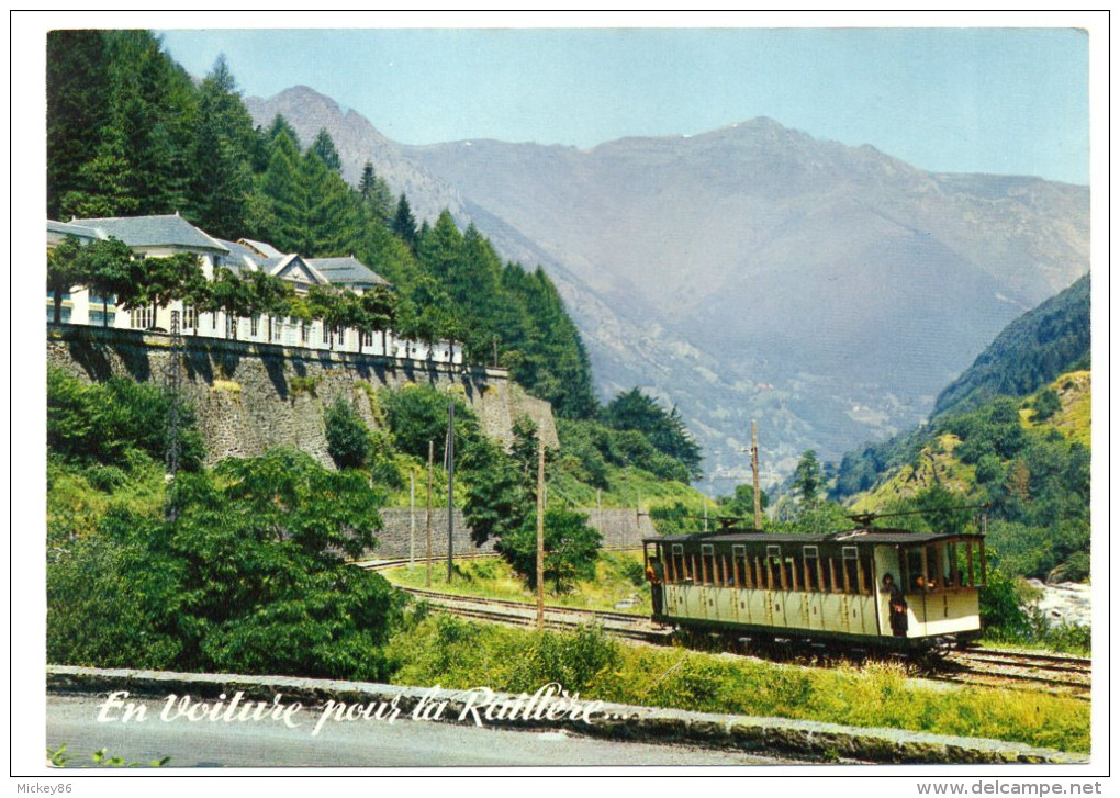 CAUTERETS--Le Petit Train De Cauterets-La Raillière à Son Passage Devant Les Thermes ,cpm N° 365  éd Doucet - Cauterets