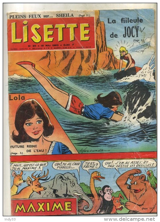 - LISETTE N°20 . 1963 . - Lisette